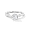 Thumbnail Image 1 of 1-1/2 CT. T.W. Certified Lab-Grown Diamond Frame Engagement Ring in 14K White Gold (F/VS2)