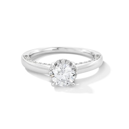 1-1/2 CT. T.W. Certified Lab-Grown Diamond Frame Engagement Ring in 14K White Gold (F/VS2)