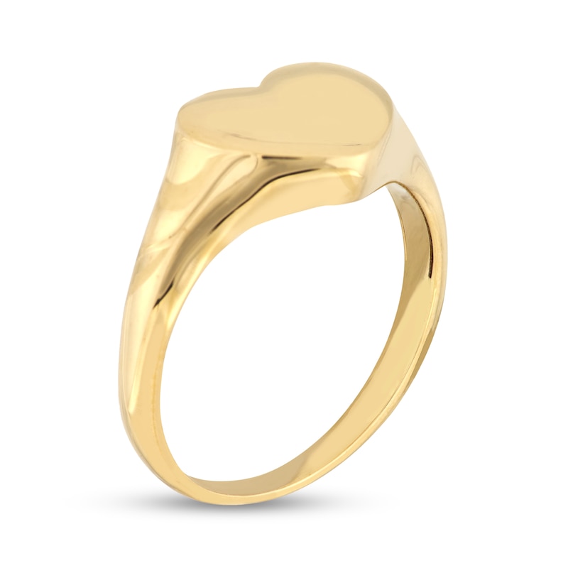Main Image 2 of Heart-Shaped Signet Ring in 14K Gold