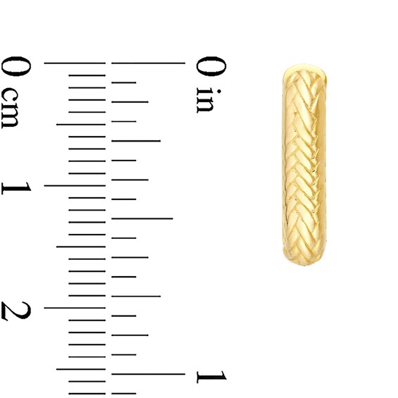 Diamond-Cut U-Shaped Huggie Hoop Earrings in 14K Gold