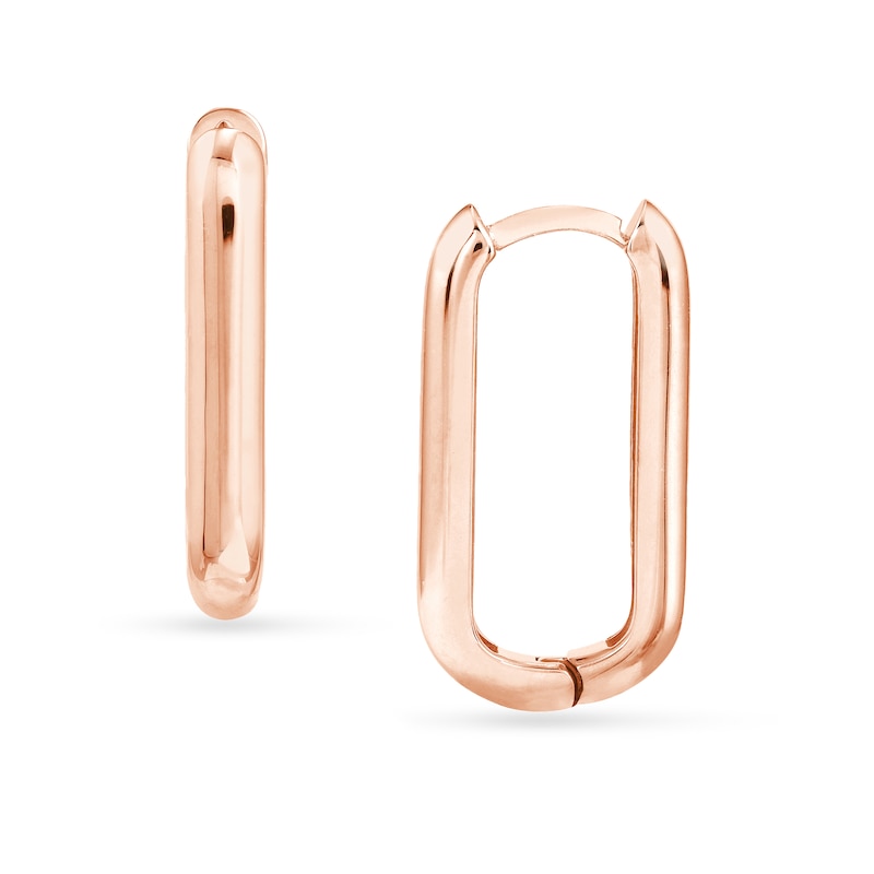 Main Image 1 of 20.0mm U-Shaped Huggie Hoop Earrings in 14K Rose Gold
