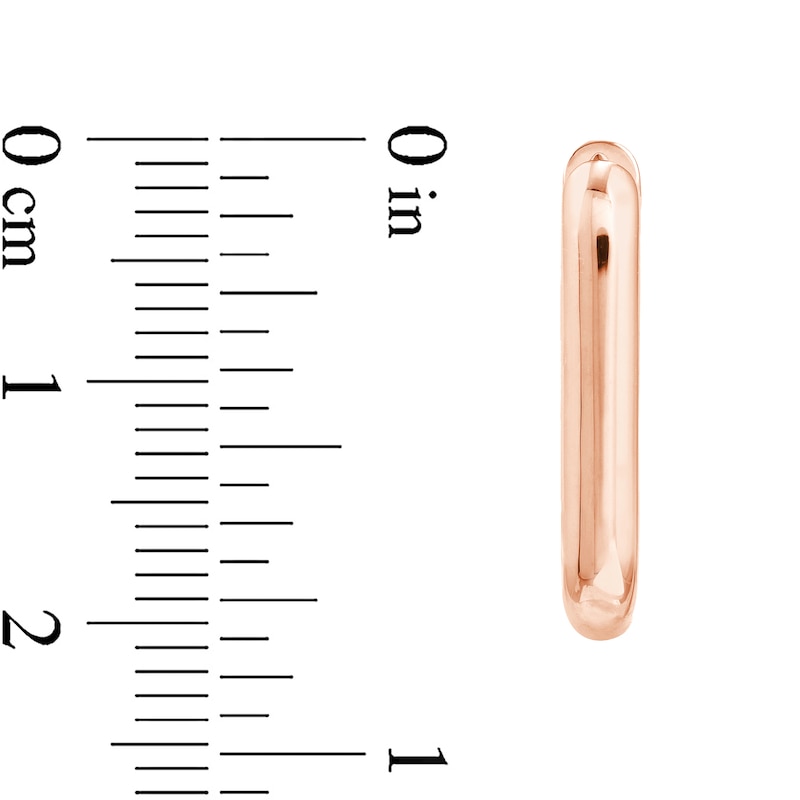 Main Image 2 of 20.0mm U-Shaped Huggie Hoop Earrings in 14K Rose Gold