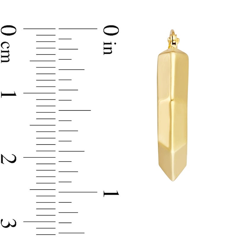 Main Image 2 of 24.7mm Hexagon-Shaped Hoop Earrings in 14K Gold