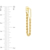 Thumbnail Image 3 of Rope Chain Drop Front/Back Earrings in 14K Gold