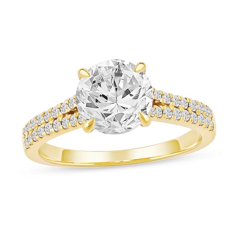 Main Image 1 of 2-1/3 CT. T.W. Certified Lab-Grown Diamond Split Shank Engagement Ring in 14K Gold (I/SI2)