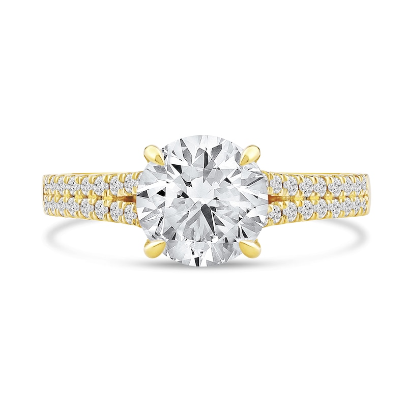 Main Image 3 of 2-1/3 CT. T.W. Certified Lab-Grown Diamond Split Shank Engagement Ring in 14K Gold (I/SI2)