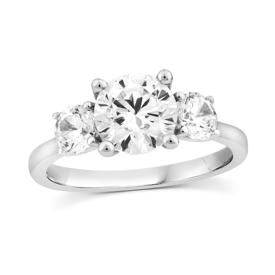 2-1/3 CT. T.w. Certified Lab-Grown Diamond Three-Stone Engagement Ring in 14K White Gold (F/Si2)