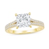 Thumbnail Image 1 of 2-1/3 CT. T.W. Princess-Cut Certified Lab-Grown Diamond Split Shank Engagement Ring in 14K Gold (I/SI2)