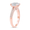 Thumbnail Image 2 of 2-1/3 CT. T.W. Princess-Cut Certified Lab-Grown Diamond Split Shank Engagement Ring in 14K Rose Gold (I/SI2)