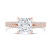 Thumbnail Image 3 of 2-1/3 CT. T.W. Princess-Cut Certified Lab-Grown Diamond Split Shank Engagement Ring in 14K Rose Gold (I/SI2)
