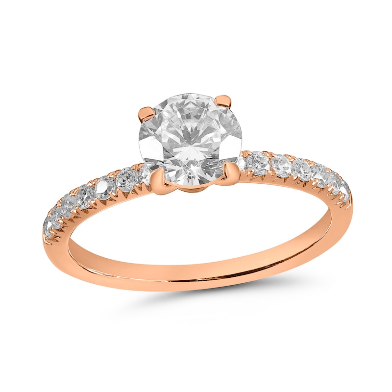 Main Image 1 of 1-1/5 CT. T.W. Diamond Engagement Ring in 14K Rose Gold