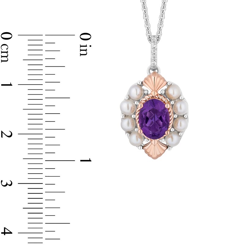 Main Image 3 of Collector’s Edition Enchanted Disney The Little Mermaid 35th Anniversary Shell Frame Pendant in Sterling Silver - 19”