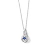 Thumbnail Image 1 of 5.0mm Blue and White Lab-Created Sapphire Infinity Loop Pendant in Sterling Silver