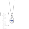 Thumbnail Image 3 of 5.0mm Blue and White Lab-Created Sapphire Infinity Loop Pendant in Sterling Silver