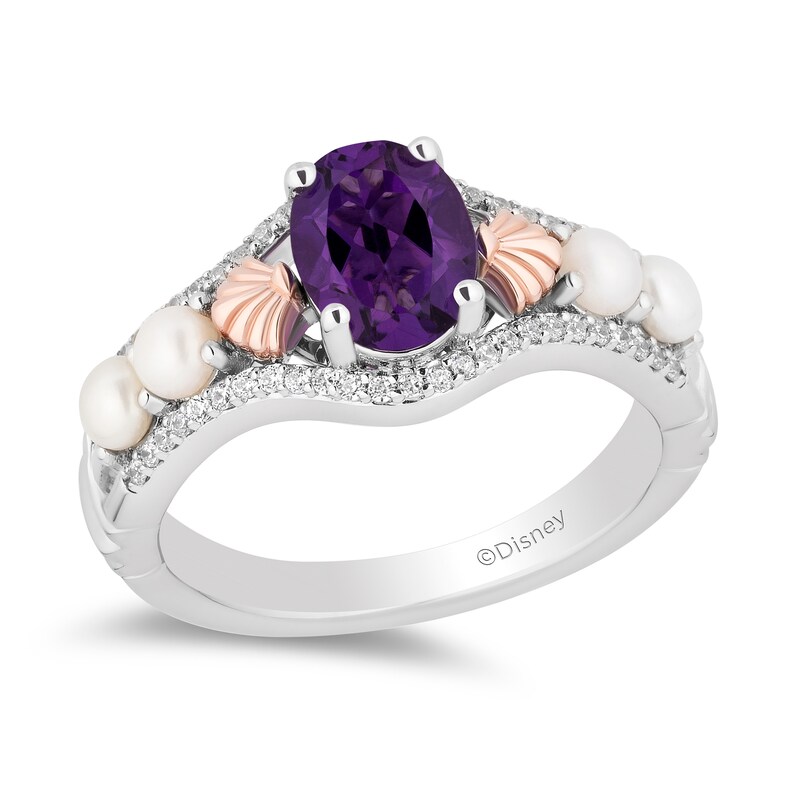 Main Image 1 of Collector’s Edition Enchanted Disney The Little Mermaid 35th Anniversary Scallop Border Ring in Sterling Silver