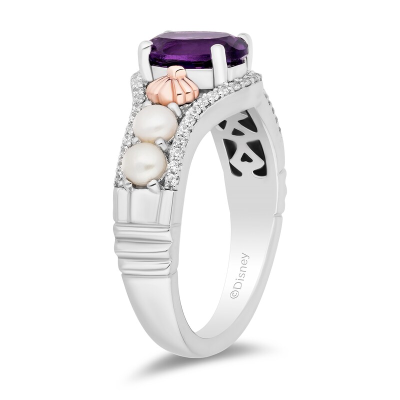 Main Image 2 of Collector’s Edition Enchanted Disney The Little Mermaid 35th Anniversary Scallop Border Ring in Sterling Silver