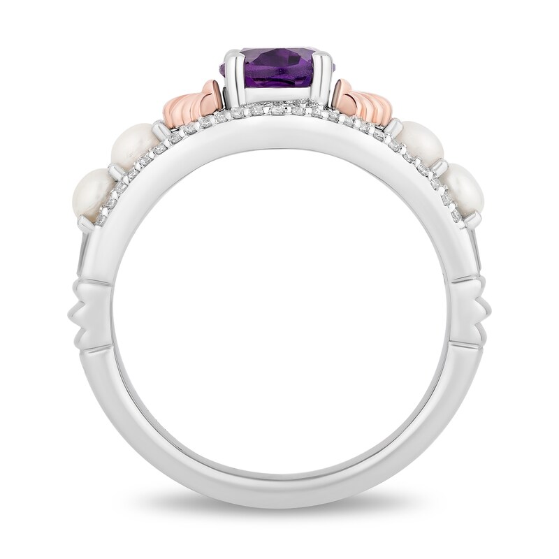 Main Image 3 of Collector’s Edition Enchanted Disney The Little Mermaid 35th Anniversary Scallop Border Ring in Sterling Silver