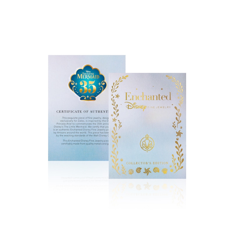 Main Image 5 of Collector’s Edition Enchanted Disney The Little Mermaid 35th Anniversary Scallop Border Ring in Sterling Silver