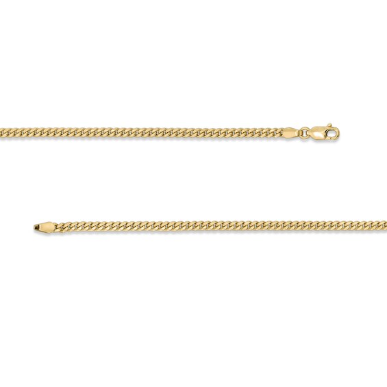 3.0mm Miami Cuban Curb Chain Necklace in Hollow 10K Gold - 20â