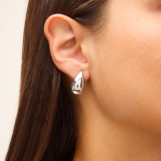 Teardrop Earrings in Solid Sterling Silver