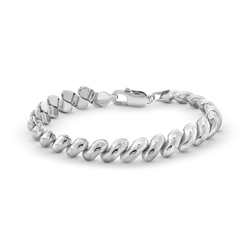 Main Image 1 of 9.05mm San Marco Link Chain Bracelet in Solid Sterling Silver - 7.5”