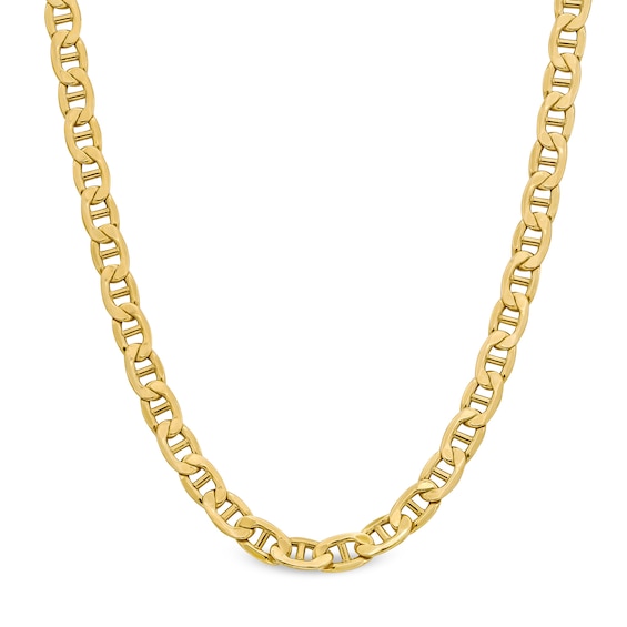 5.8mm Flat Mariner Chain Necklace in Hollow 10K Gold - 22â