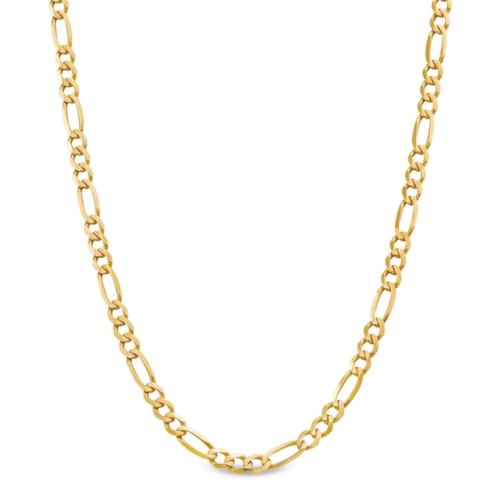 4.8mm Diamond-Cut Figaro Chain Necklace in Solid 10K Gold - 22â