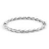 Thumbnail Image 1 of Diamond-Cut Rope Twist Bangle in Hollow Sterling Silver - 7.25"