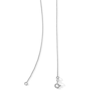 Main Image 3 of 0.55mm Box Chain Necklace in Solid 10K White Gold - 18”
