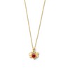 Thumbnail Image 1 of 4.0mm Lab-Created Ruby Butterfly Pendant in 10K Gold