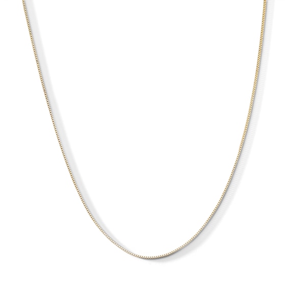 0.55mm Box Chain Necklace in Solid 10K Gold - 18â
