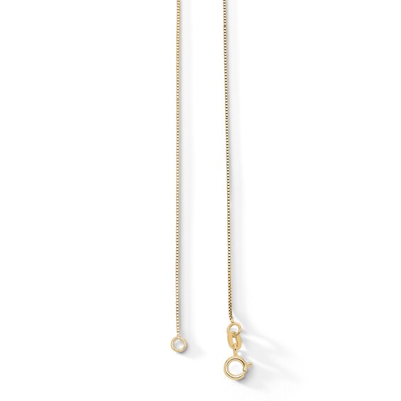 0.55mm Box Chain Necklace in Solid 10K Gold - 18â