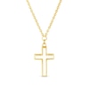 Thumbnail Image 1 of White Enamel Cross Pendant in 14K Gold