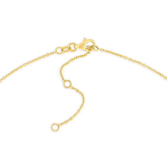 White Enamel Cross Pendant in 14K Gold