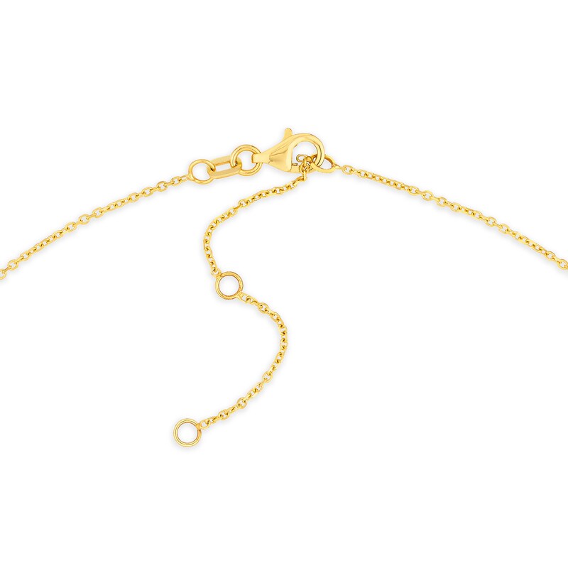 Main Image 3 of White Enamel Cross Pendant in 14K Gold
