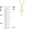 Thumbnail Image 4 of White Enamel Cross Pendant in 14K Gold