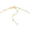 Thumbnail Image 3 of Blue Enamel Bead Station Necklace in 14K Gold