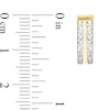 Thumbnail Image 2 of Diamond-Cut and Polished U-Shaped Huggie Hoop Earrings in 10K Two-Tone Gold