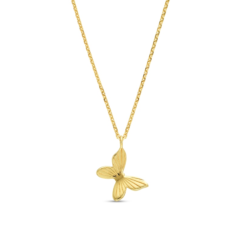 Main Image 1 of Tilted Butterfly Pendant in 14K Gold