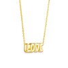 Thumbnail Image 2 of Puffed “LOVE” Necklace in 14K Gold