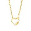 Thumbnail Image 1 of Open Heart Carabiner Necklace in 14K Gold