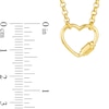 Thumbnail Image 3 of Open Heart Carabiner Necklace in 14K Gold
