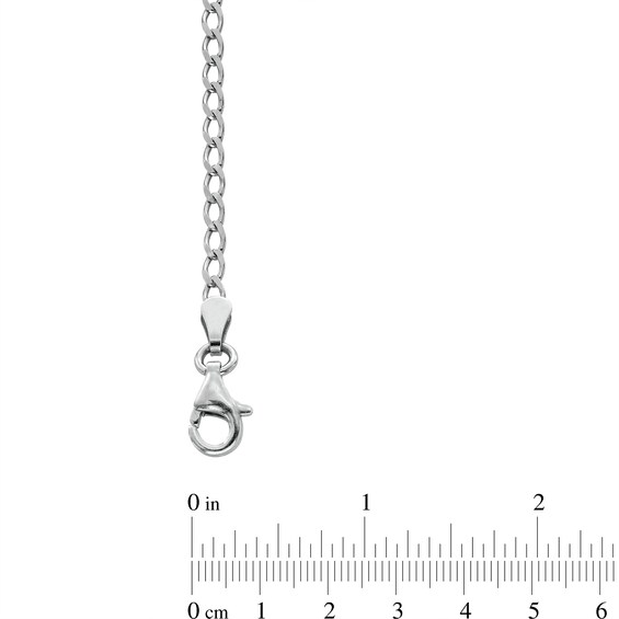 Lab-Created Ruby and 1/10 CT. T.w. Diamond Alternating Line Bracelet in Sterling Silver - 9.0"