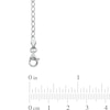 Thumbnail Image 3 of Blue Lab-Created Sapphire and 1/10 CT. T.W. Diamond Alternating Line Bracelet in Sterling Silver - 9.0"