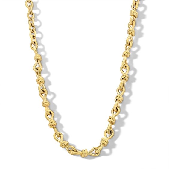Zales x Soko 6.5mm Miji Link Necklace in Brass with 24K Gold Plate - 17.6"