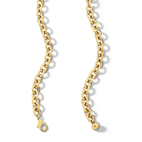 Zales x Soko 6.5mm Miji Link Necklace in Brass with 24K Gold Plate - 17.6"