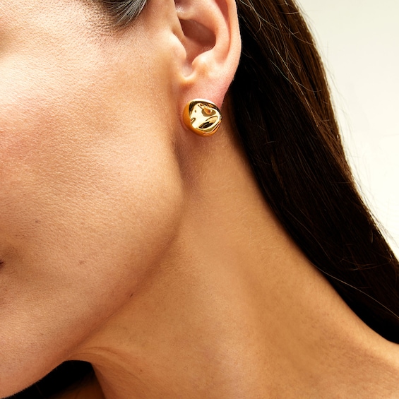 Zales x Soko Bahari Stud Earrings in Brass with 24K Gold Plate