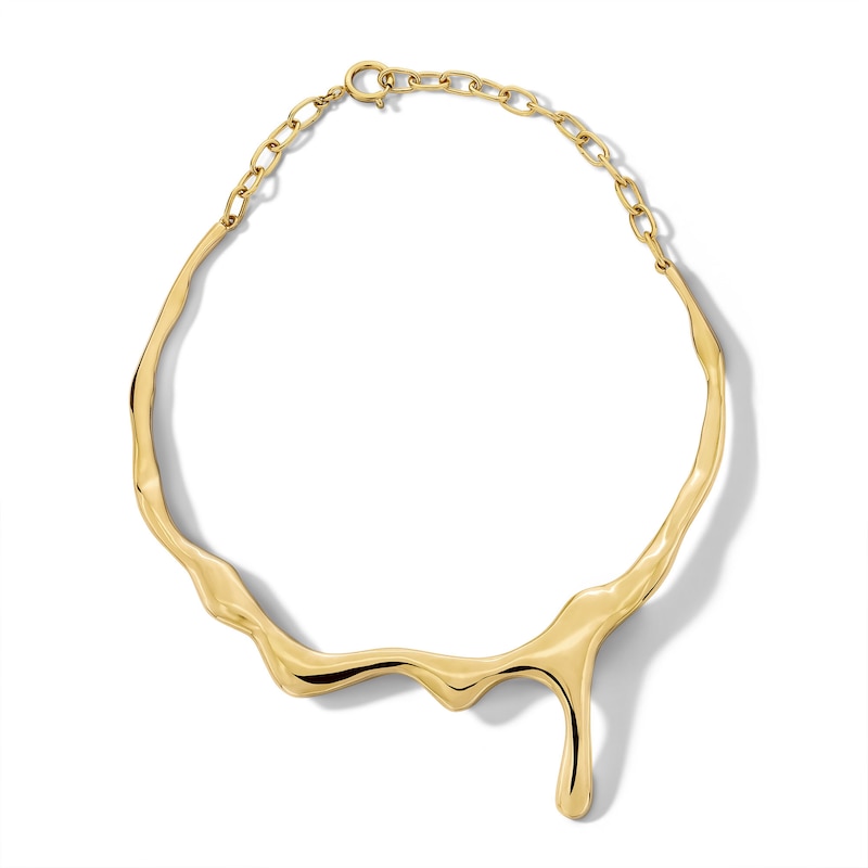 Main Image 1 of Zales x SOKO Triko Choker Necklace in Brass with 24K Gold Plate - 17.99"