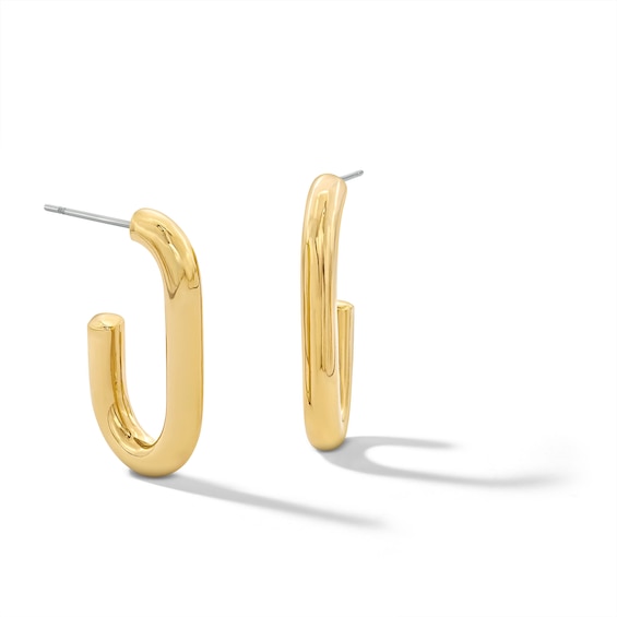 Zales x Soko 27.0mm Tumba Capsule Hoop Earrings in Brass with 24K Gold Plate