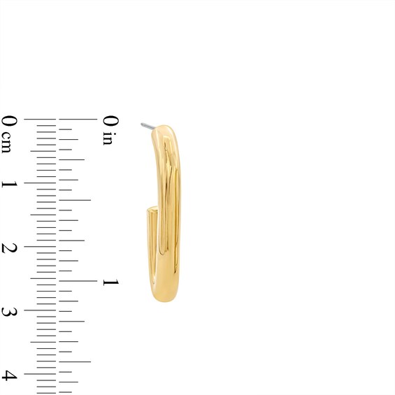 Zales x Soko 27.0mm Tumba Capsule Hoop Earrings in Brass with 24K Gold Plate